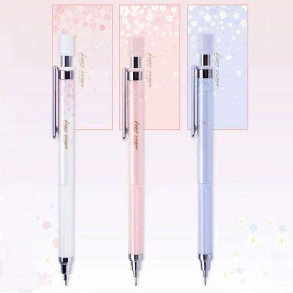 Pastel Sakura Mechanical Pencil & Pencil Leads Set - Picture 2 of 7
